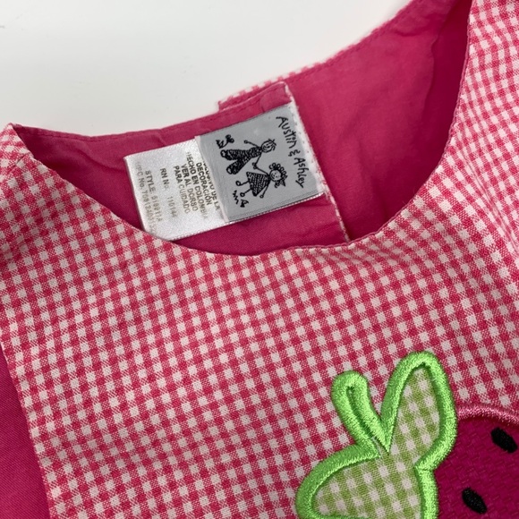 Austin & Ashley Pink & Green Plaid Strawberry Top - Picture 4 of 6